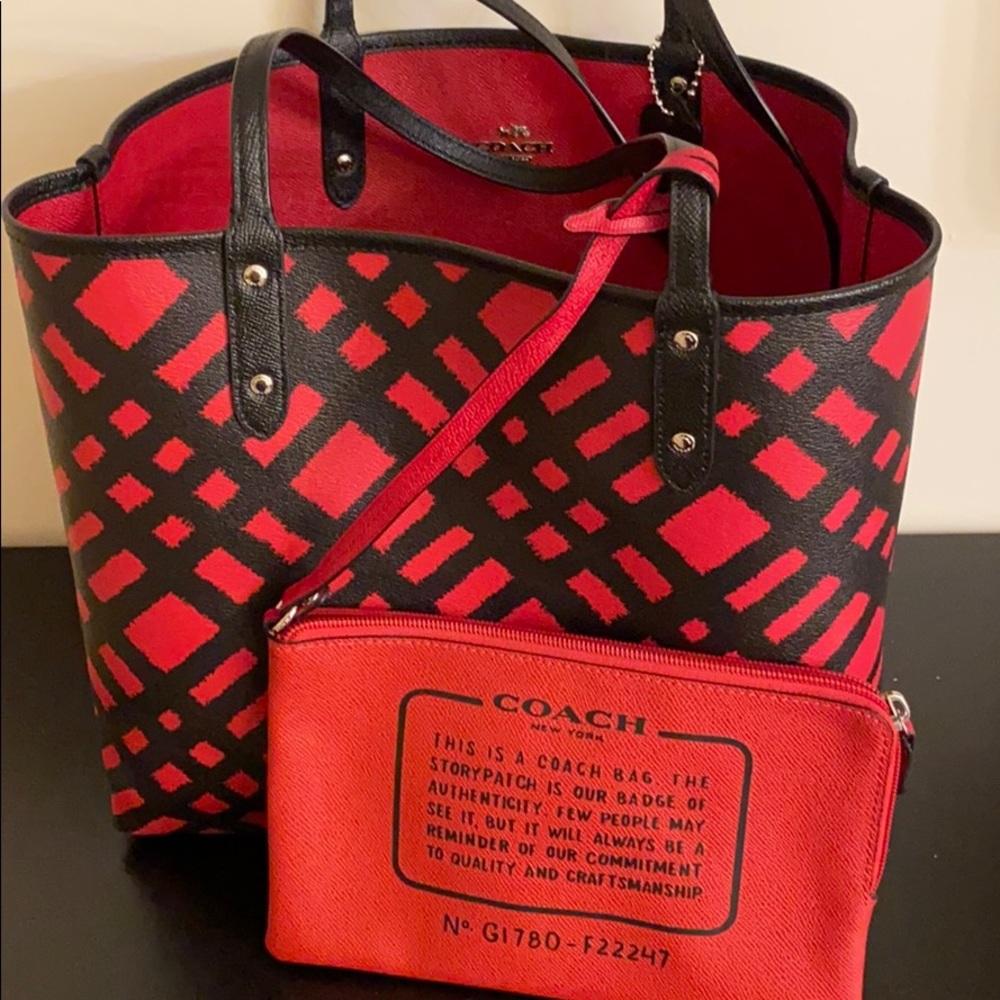 Coach handbag large reversible tote